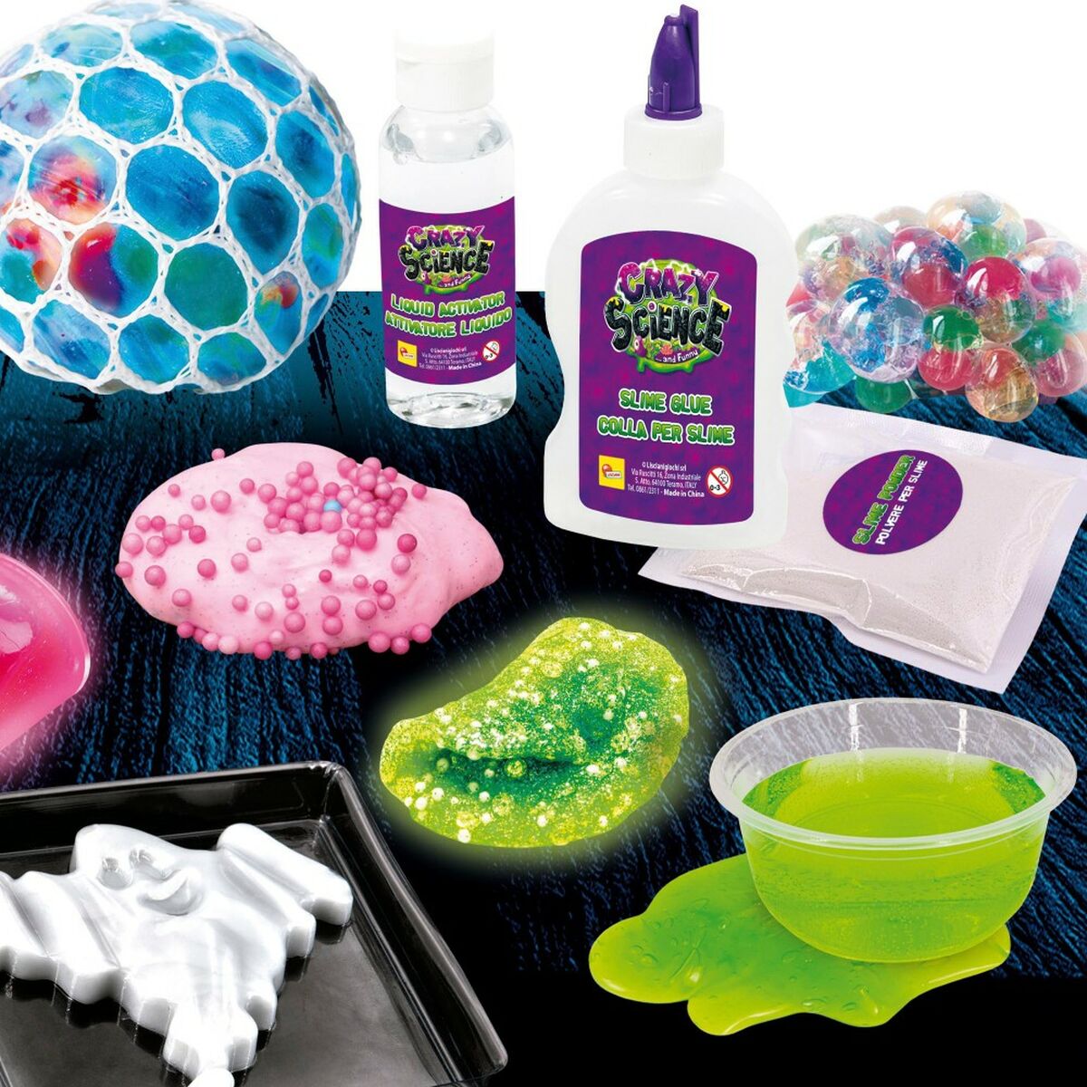 Mokslinis žaidimas Lisciani Giochi Night Slime ES (6 vnt.)